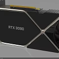 RTX 3090 Graphics Card Electronic Device With Cooling Fan And Modern Design
