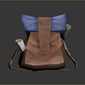 Trendy Brown And Blue Fashion Backpack With Stylish Design And Straps