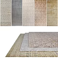 Square Rugs With Various Patterns And Neutral Tones For Home Decor