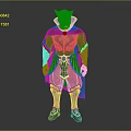 Mythical Wolf Headed Character Wearing Black Red Outfit With Golden Armor And Cloak