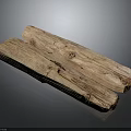 Two Natural Solid Wooden Logs With Visible Grain Texture As Decorative Material Pieces