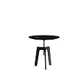 Round Black Marble Top Side Table With Modern Sturdy Tripod Base Design 3d model