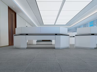 modern monitoring room 3d model