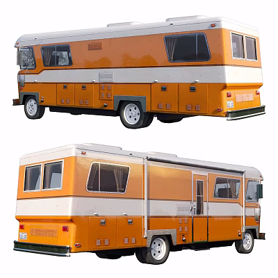 Ford Bus Hyundai Bus 3d model Ford Bus Hyundai Bus 3d model