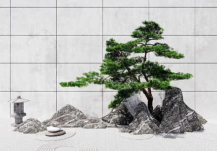 New Chinese Landscape Sick Landscape Tree Lohan Pine Yingke Pine Landscape Sick 3d model