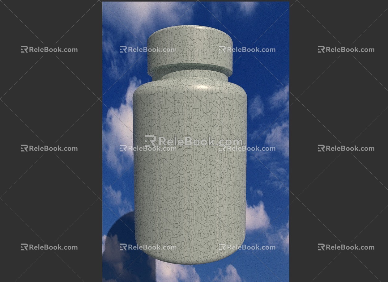 Bottle Water Glass Wine Bottle Porcelain Bottle 3d model