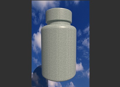 Bottle Water Glass Wine Bottle Porcelain Bottle 3d model