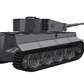 Detailed WWII Military Tank 3D Model With Turret Cannon And Tracks