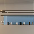Modern Interior Design With Wine Cabinet And Floating Glass Shelves Displaying Stylish Bottles