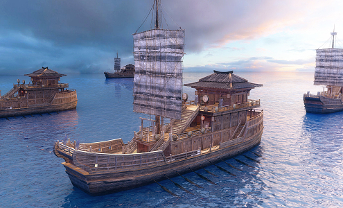 New Chinese Sailing 3d model