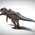 Realistic 3D Model of Predatory Dinosaur With Sharp Teeth and Spiked Back 3d model