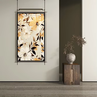 abstract decorative painting 3d model