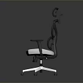 Modern Office Chair With Black Mesh Back White Seat Headrest And Armrests