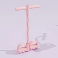 Pink Sports Training Equipment Stand with Crossbar and Stable Base Structure