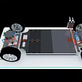 Commercial Equipment Electric Vehicle Chassis with Battery System Wheels and Mechanical Components