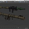 Bazooka Rocket Launcher RPG Howitzer Rocket Grenade Launcher Anti-Tank Low Face Low Number Low Model Simple Model Game Video Level Super Realistic 3d model