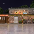 Chinese Style Guesthouse Building With Stone Wall Tile Roof And Courtyard Lanterns