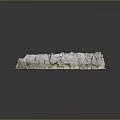 Wood And Stone Decorative Sculpture With Textured Surface Green Accents And Natural Landscape Design