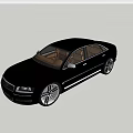 Elegant Black Luxury Sedan With Sleek Exterior And Large Alloy Wheels