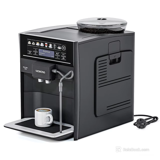 Automatic Coffee Machine As Modern Kitchen Appliance With Digital Display And Coffee Cup 3d model 
