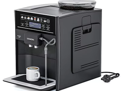 Automatic Coffee Machine As Modern Kitchen Appliance With Digital Display And Coffee Cup 3d model