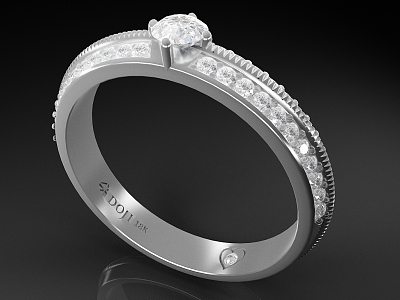 Diamond Ring Jewelry 3d model