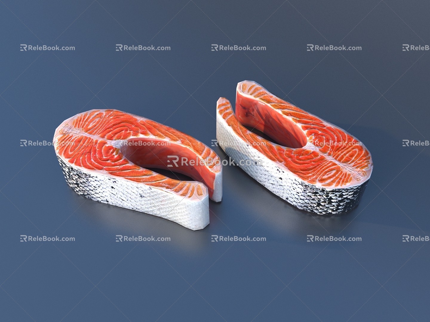 Fish salmon food gourmet 3d model