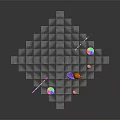 Space Mission Player Level 1 Exploring Blue Cosmic Pyramid With Red Planets And High Score