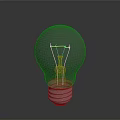 White Light Bulb With Smooth Exterior And Shiny Metal Base On Dark Gray Background