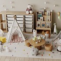 Modern Children's Entertainment Room Toy Room Children's Room 3d model