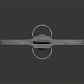 Weapon Sword With Red Handle Blue Blade Sharp Edge Isolated On Dark Background