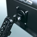Sturdy Iron Art Monitor Bracket Supporting ASUS Computer Display Securely