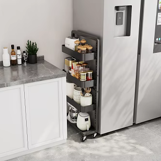 Kitchen Storage Rack Seasoning Kitchen Appliances Bread Maker 3d model