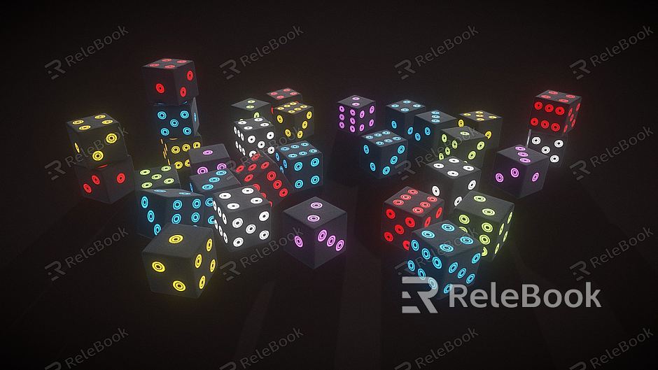 Modern Dice Multicolor Dice model