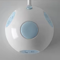 Modern Spherical Switch Panel With White And Blue Circular Oval Buttons 3d model