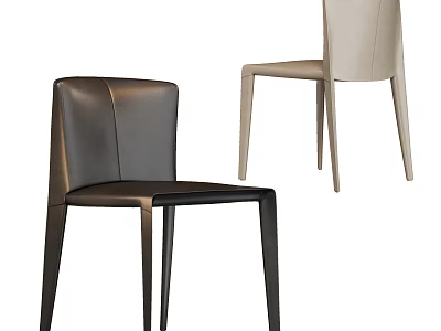 Modern Leather Leisure Chair With Black And Beige Color Options And Sleek Design 3d model