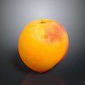 Fresh Ripe Yellow And Red Peach On Dark Background With Juicy Texture