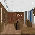 Chaplet Specialty Store Interior Design With Wooden Display Counters And Shelves