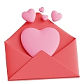 Modern Envelope Love Love Envelope Cartoon Love Cartoon Envelope 3d model