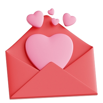 Modern Envelope Love Envelope Cartoon Love Cartoon Envelope 3d model