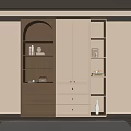 Middle Style Bookcase 3d model