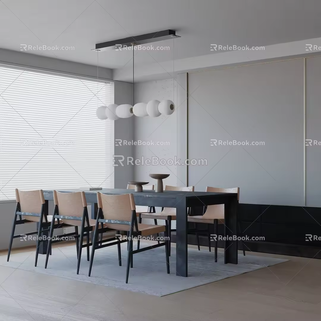 Modern table combination 3d model