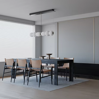Modern table combination 3d model