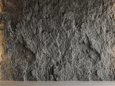 Natural Gray Rock Texture Background Wall With Rough Surface For Interior Design 3d model