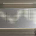 Modern Stylish Wall Panel With Perforated Design And Built In Lighting 3d model