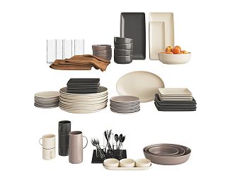 Modern Tableware 3d model