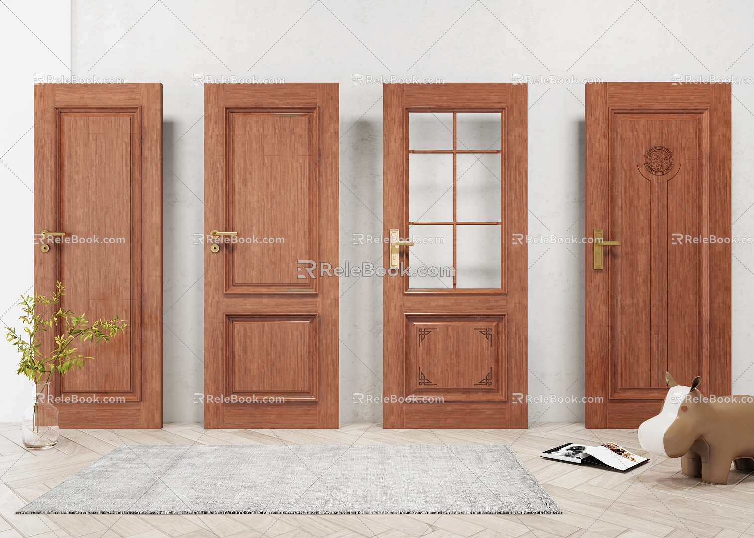 New Chinese Door 3d model