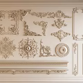 Intricate Carvings for Interior Design Featuring Decorative Rosettes Cornices and Wall Panels