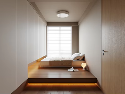Middle Antique Tatami Room Mattress Ceiling Lamp Table Lamp Wardrobe 3d model