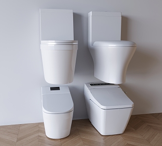 Modern Smart Toilet Ceramic Toilet Water Storage Toilet Bathroom Small Vertical Toilet Wall-Mounted Toilet 3d model